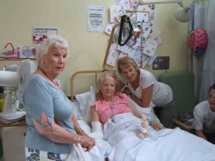 Three sisters, Pam (left), Mum centre and Rene (right) 